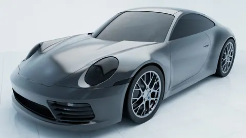 Sports car, front three-quarter view